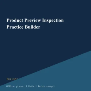 Product Preview Inspection Practice Builder cover
