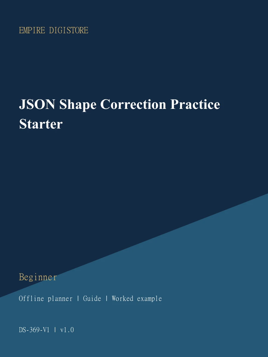 JSON Shape Correction Practice Starter cover
