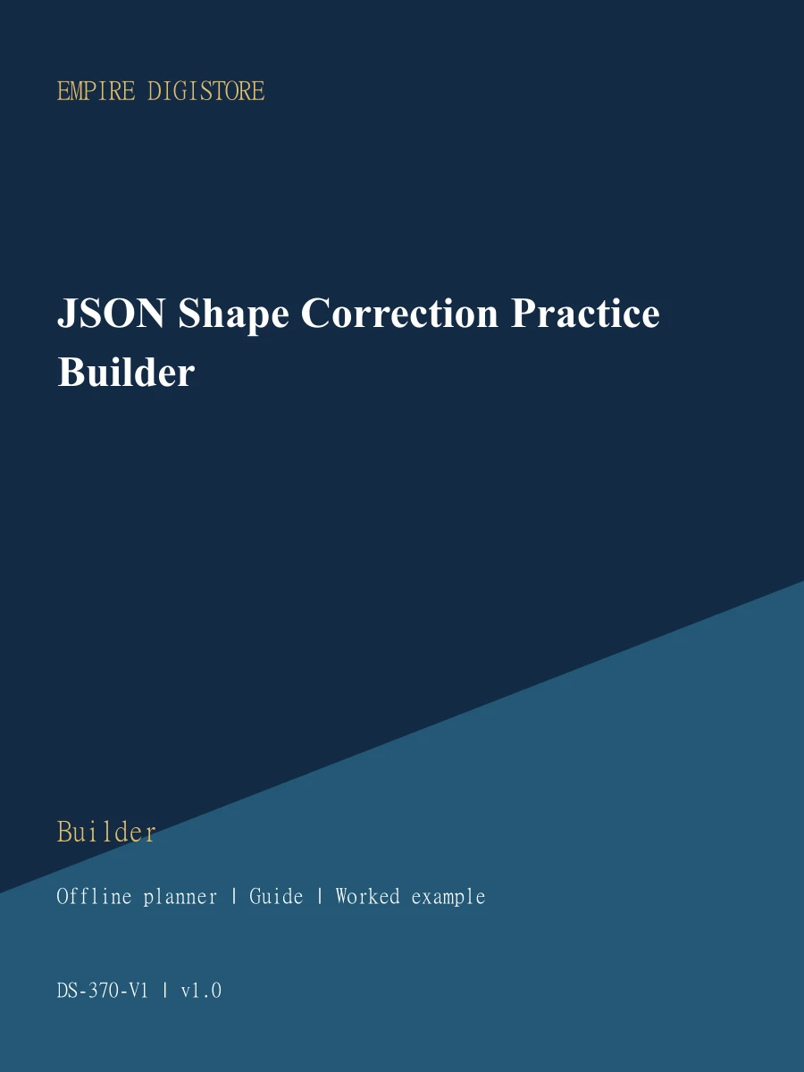 JSON Shape Correction Practice Builder cover