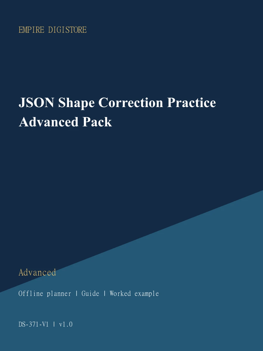 JSON Shape Correction Practice Advanced Pack cover