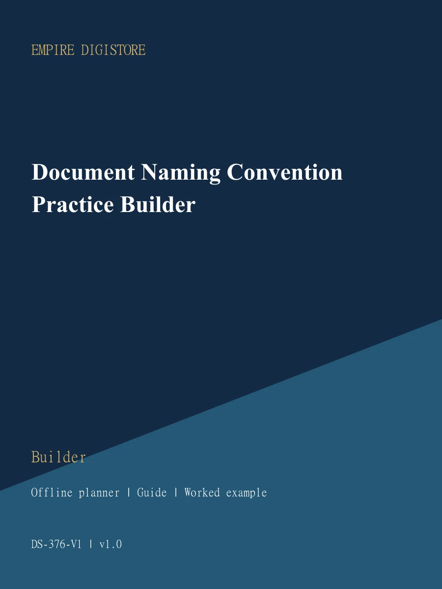 Document Naming Convention Practice Builder cover