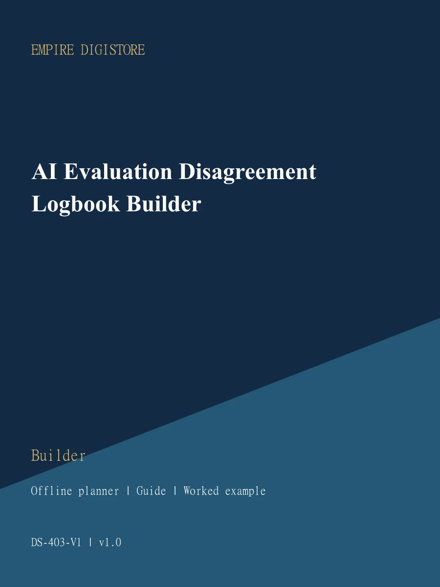 AI Evaluation Disagreement Logbook Builder cover