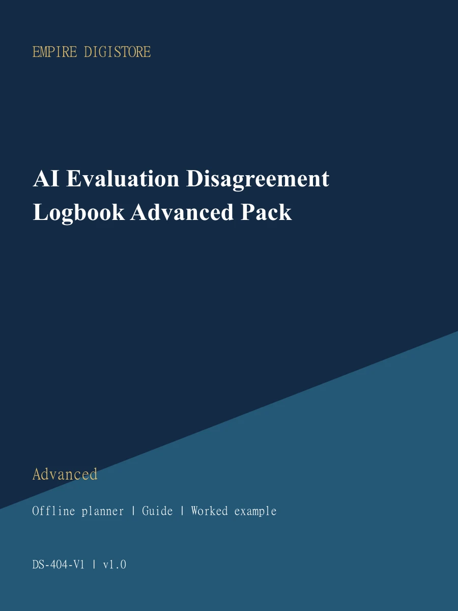 AI Evaluation Disagreement Logbook Advanced Pack cover