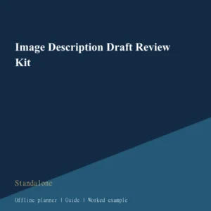 Image Description Draft Review Kit cover