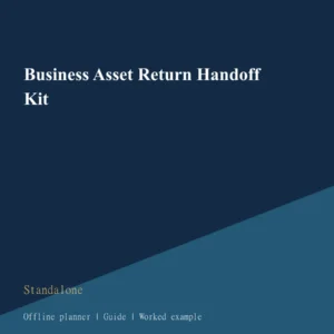Business Asset Return Handoff Kit cover